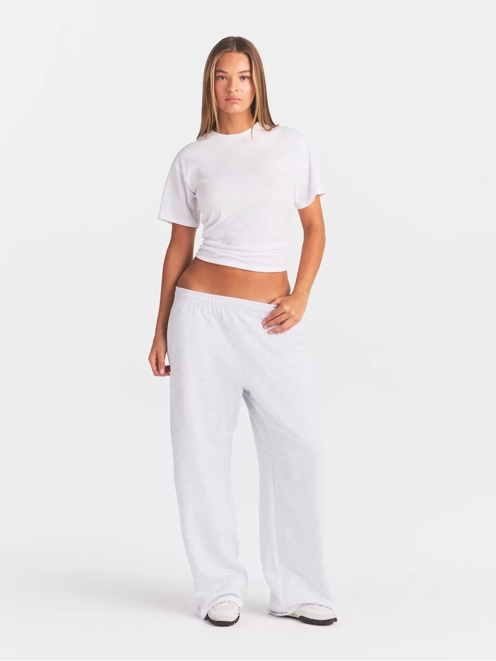 SKIMS worn in Jersey knot back t-shirt